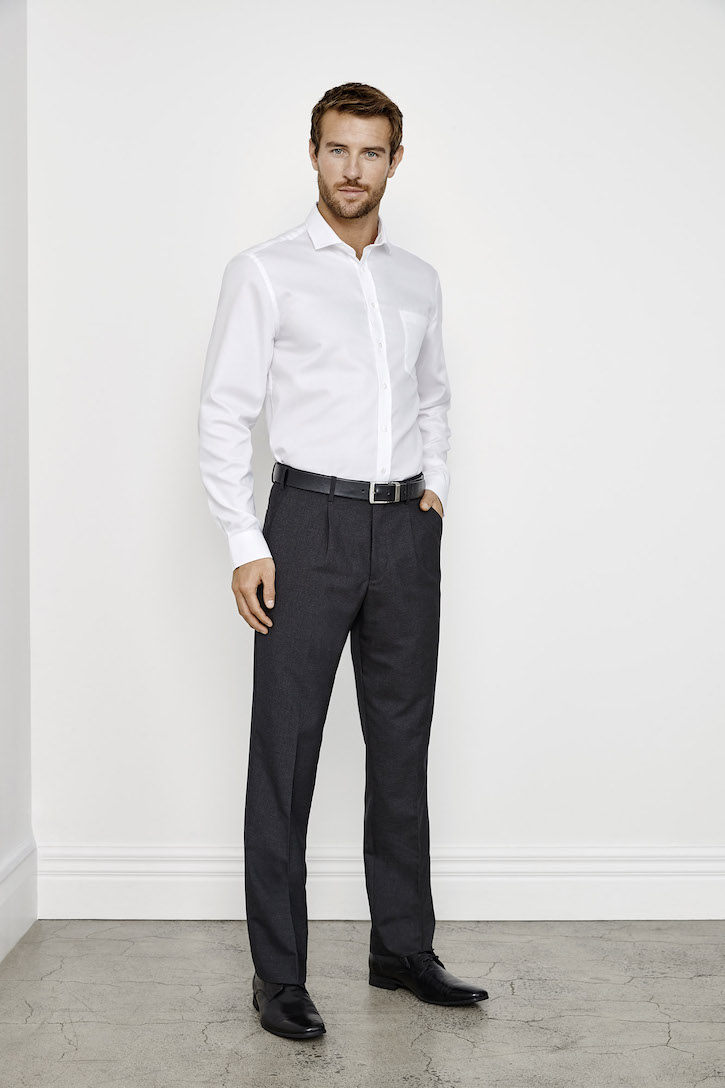 Mens Classic Pleat Front Pant - UniSmart