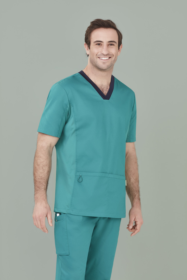 Mens Riley V-Neck Scrub Top - UniSmart