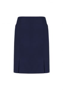 Womens Front Pleat Detail Straight Skirt Marine 10