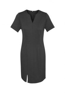 Womens Open Neck Dress Charcoal 14