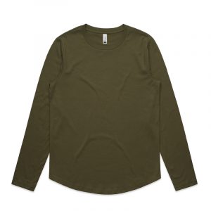 4055_CURVE_LONG_SLEEVE_TEE_ARMY