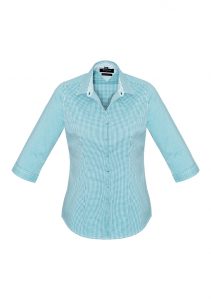 Womens Newport 3/4 Sleeve Shirt Eden Green 26