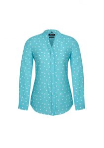 Womens Juliette Spot Print Blouse Aqua 22