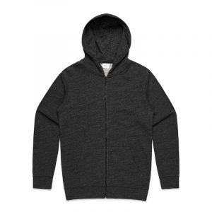 5124_FLECK_ZIP_HOOD_BLACK_FLECK