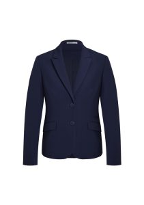 Womens Two Button Mid Length Jacket Marine 16