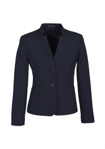 Womens Short Jacket with Reverse Lapel Navy 26