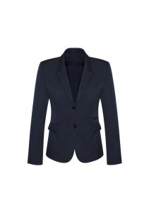 Womens 2 Button Mid Length Jacket Navy 18