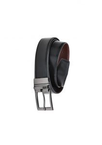 Mens Leather Reversible Belt Black 97