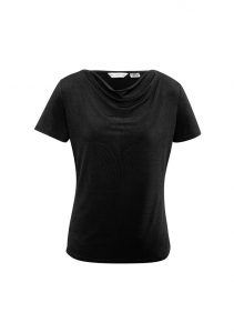 Ladies Ava Drape Knit Top Black 26