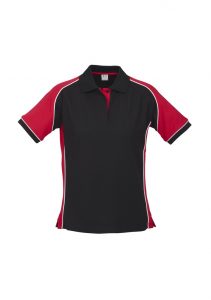 Ladies Nitro Polo Black/Red/White 24