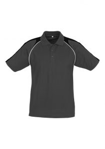 Mens Triton Polo Ash/Black/White 5XL