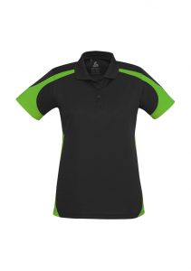 Ladies Talon Polo Black/Green 10