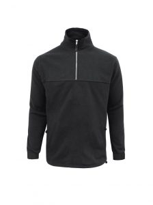 Mens Heavy Weight 1/2 Zip Winter Fleece Black XL