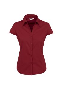 Ladies Metro Cap Sleeve Shirt Cherry 20