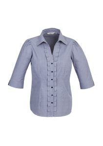 Ladies Edge 3/4 Sleeve Shirt Blue 26