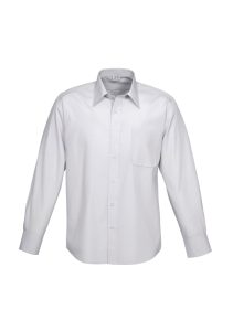 Mens Ambassador Long Sleeve Shirt Silver Grey 5XL