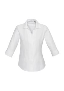 Ladies Preston 3/4 Sleeve Shirt White 24