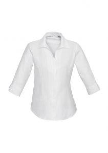 Ladies Preston 3/4 Sleeve Shirt White 24