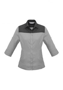 Ladies Havana 3/4 Sleeve Shirt Slate 24