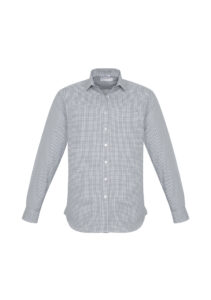 Mens Ellison Long Sleeve Shirt Silver M