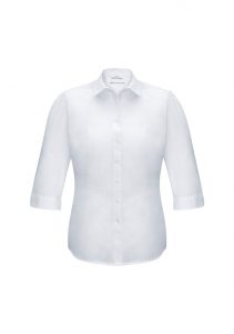 Ladies Euro 3/4 Sleeve Shirt White 26