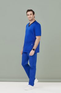 Mens Riley Straight Scrub Pant Electric Blue XS