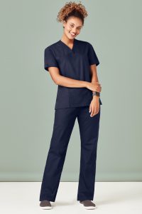 Ladies Classic Scrubs Bootleg Pant Navy 3XL