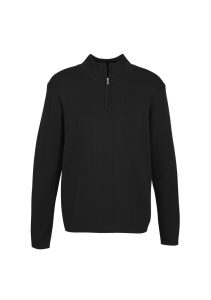 Mens 80/20 Wool-Rich Pullover Black 5XL