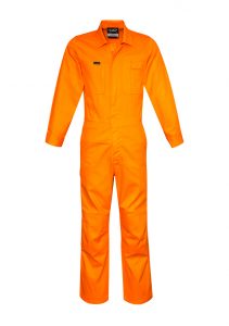 Mens Lightweight Cotton Drill Overall Orange 122