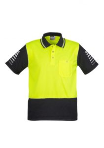 Mens Hi Vis Zone Polo Yellow/Black 7XL