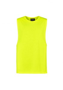 Mens His Vis Sleeveless Tee Yellow XXS