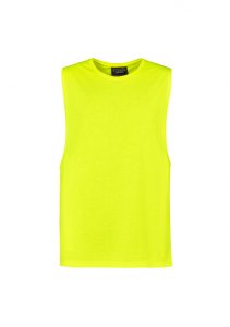 Mens His Vis Sleeveless Tee Yellow XXS