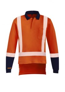 Mens TTMC-W17 Taped Polo Orange/Navy 7XL