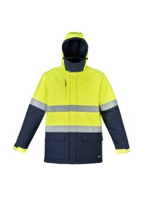 Unisex Hi Vis Antarctic Softshell Taped Jacket Yellow/Navy XXS