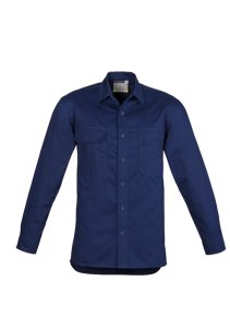 Mens Lightweight Tradie L/S Shirt Blue XL