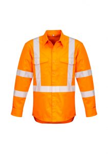 Mens Hi Vis X Back Taped Shirt Orange 2XL