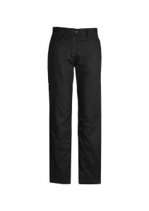 Womens Plain Utility Pant Black 4